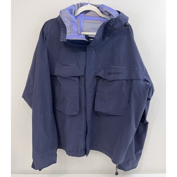 Vintage Simms Fishing Dry Coat Wading Jacket Mens Large Fly Fishing Gore-Tex - Picture 1 of 9